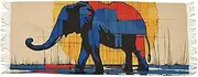 [AIXIWAWA] Women's Pashminas Scarf Abstract Elephant Print, Shawls Wrap Lightwight with Tassel for Evening Dress Dinner Party, Multicolor