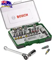27pc Screwdriver Bit & Ratchet Set Colour Coded Accessories