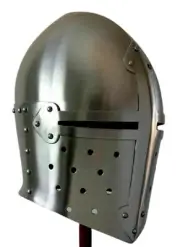 Medieval Templar Helmet Knight Crusader Helmet Fully Wearable SCA LARP Cosplay