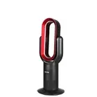 Bladeless Electric Fan Cooler Heater Air Cool Sleep Timer Black Red