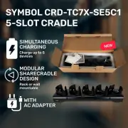 Symbol 5-Slot CRD-TC7X-SE5C1 Charging Cradle for TC70 TC75 Barcode Scanner w/AC