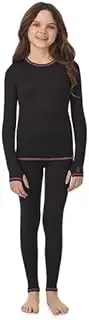 [Cuddl Duds] Climatesmart Boys Warm Baselayer Top & Bottoms 2 Piece Thermal Set Long Sleeve Shirt and Pants