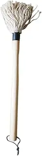 Outanaya Basting BBQ Mop Brush with Cotton Fiber Head and Long Hardwood Handle for Grilling Roasting and Marinading Sauces for Barbecued Meats and Glazed Foods