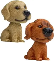 ibasenice Cute Car Dashboard Accessories Bobblehead Dog Model Pet Shaking Head Ornament Home Decor