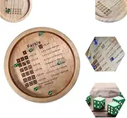 Farkle Dice Tray - Wooden Dice Tray for Farkle Classic Dice Game, Portable and High-Quality for Family Parties and Travel (30cm)
