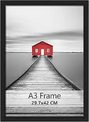 ELSKER&HOME A3 Picture Frame, Photo Frame Black, Display Vertical/Horizontal Free 1 Pack.