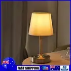 Portable Cordless Table Lamp USB Rechargeable Fabric Shade Desk Lamp (Silver) AU