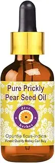 Deve Herbes Pure Prickly Pear Seed Oil (Opuntia ficus-indica) with Glass Dropper 30ml (1 oz)