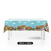 Fire Truck Theme Plastic Tablecloth Table Cover 180cm x 108cm - Kids Birthday Party Tableware