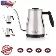 Precision Pour Gooseneck Kettle - 34oz Brushed Stainless Steel Electric Design