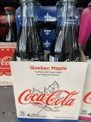 Coca-Cola Coke Quebec Maple Flavored Soft Drink 355ml Each 4 Bottles