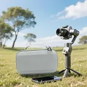 behone Osmo Mobile 7/7P Case, Compact Carry Bag, Portable Storage Bag, for DJI Osmo Mobile 7/Osmo Mobile 7P Vlog Combo Accessories, with Shoulder Strap and Climbing Carabiner