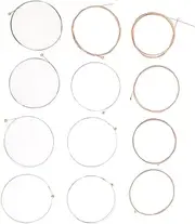 12 String Phosphor Copper PU Coating Acoustic Guitar Strings Guitar Spare Replacement 12 Acoustic for Electric Beginners (R12)