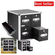 Secure CD Storage Box with 4 Lockable Drawers - Organize 660 Discs in Style