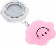 [BESTYASH] Retractable Digital Pocket Watch with Clip Timer Alarm Clock for Nurses and Healthcare Professionals Easy to Use Lightweight and Portable