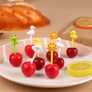8pcs Animal Fruit Fork Set Cartoon Mini Kids Snack Cake Dessert Stick Toothpick
