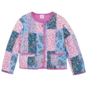 Wonder Nation Patchwork Quilted Jacket Toddler Girls 5T Colorful Floral Lined