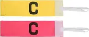 10Pcs Running Exercise Football Header Game Brassard Armband Elastic Paste Winding C Word Pink Yellow for Sports Hiking Mountaineering Camping