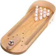 Table Top Mini Bowling Game Set-Tabletop Wooden Board Mini Arcade Desktop Tin...