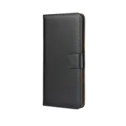 Leather Horizontal Flip Holster for Samsung S10 , with Magnetic Clasp and Bracket and Card Slot and Wallet(Black)