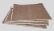 Pottery Barn Mason Handwoven Cotton Fringe Placemat Set (4) CLAY NEW