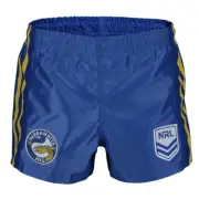 PARRAMATTA EELS NRL TEAM LOGO ON FIELD REPLICA KIDS YOUTH SUPPORTER SHORTS