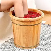 Solid Wooden Foot Soaking Tub, Pedicure Foot Spa Deep Soaking Barrel, Wooden Foot Bath Basin for Soaking Feet, Pedicure Foot Spa Bucket, Long Lasting Insulation And Deepening Foot Bucket