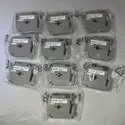 10Pk/Pack Label Tape for Brother P-Touch eqv M231 M-K231 MK231 12mm Black/White