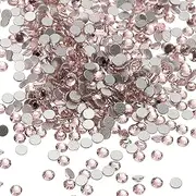 uxcell 2880Pcs SS3 Round Flatback Rhinestones, 1.2-1.4mm Flat Back Crystal Glass Gems Diamonds for DIY Crafts Clothes Shoes Nail Art Decoration, Light Purple