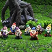 PEATOP Fairy Garden Accessories, Garden Gnome Figurines Set of 7, Miniature Gnome Figurines for Plant Pots Decor, Home Decoration, Fairy