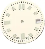 NPKNGZTATW Watch Parts 28.5mm C3 Luminous White Watch Dial Fit for 6105 NH35A Automatic Movement Watch dial
