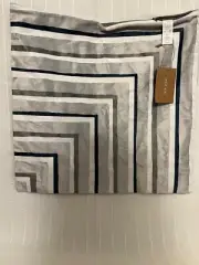 West Elm throw pillow covers NWT qty 2 Navy/Grey/White Stripe & Geometric USA