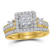 1 CTW-Diamond TESSERA INVISIBLE BRIDAL SET
