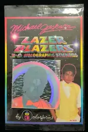 Michael Jackson Lazer Blazers 3-D Hologram Sticker Vintage Yellow Vest 1984