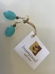 New Age Bunyaad Fairtrade Earrings- Oval shaped Turquoise Stone
