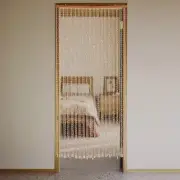 200*90cm Bamboo Wood Beaded Curtain Bohemian Bead String Doorway Curtain Door US