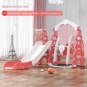 3-in-1 Kids Slide Swing Set – Toddler Indoor Outdoor Playset w/ Safety Rail AU