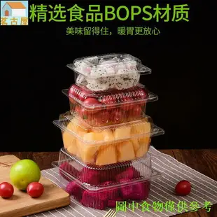 一次性水果盒帶蓋透明塑膠糕點盒長方形草莓烤鴨打包盒加厚保鮮盒湯碗帶蓋