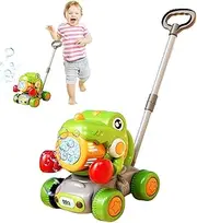 Dgayaeic Lawn Mower Bubble Machine | Dinosaur Bubble Machine Toys | Interactive Leakproof Waterproof Game for Girl Boy Aged 3+ Backyard Playground Beach Fun