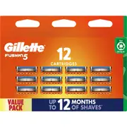 Gillette Fusion 5 Razor Blades Replacement Cartridges 12 pack