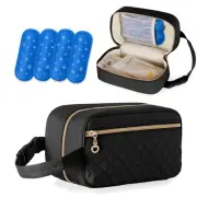 Breastmilk Cooler Bag with 4 Ice Packs -Breastmilk Cooler Travel Bag Organize...