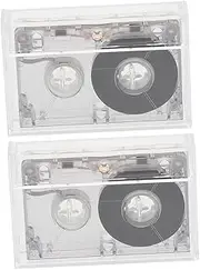 iplusmile 2pcs Mini Blank Cassette Tapes 60 Minute Voice Recording Cassette Tapes Interview Machines Clear Audio Cassette for Music and Speech