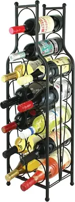 Wine Bottle Matrix Holder Wine Rack, 12 Bottle Freestanding Floor Wine Storage ,