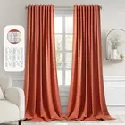 MIULEE Back Tab Burnt Orange Blackout Curtains 108 Inch Long 2 Panels Set for...