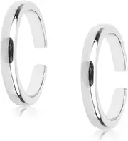 [Mikovivi] 2pcs Toe Rings for Women, Adjustable Toe Rings Classic Minimalist Design Open Band Foot Jewelry for Summer Vibes (Silver), Copper, No Gemstone