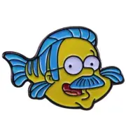 The Simpsons ENAMEL PIN - Ned Flanders as a Fish- Free Au Post - AU Stock