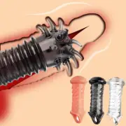 Reusable Male Extender Enlarger Cock Extension Penis Sleeve Bigger GirthEnhancer