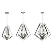 ORBITA Polished Nickel Hardware with Stainless Steel Pendant Light