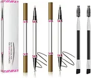 2 Sets Microblading Eyebrow Pencil, Eyebrow Pencils for Women, Eye Brow Tinting Kit (4# Dark Brown)