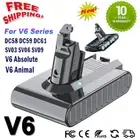 21.6V V6 Battery For Dyson V6 SV03 SV04 SV05 Handheld Cleaner 6000mAh Battery